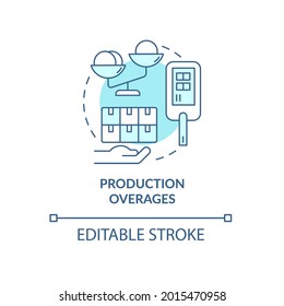 Production overages and usage limits concept icon. Humanitarian aid for affected people in emergency abstract idea thin line illustration. Vector isolated outline color drawing. Editable stroke