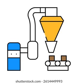 production peat briquettes line icon vector. production peat briquettes sign. isolated symbol illustration