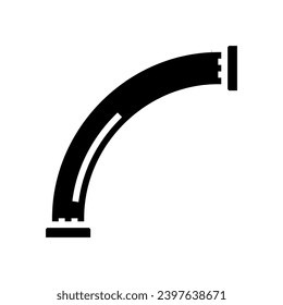 production pipeline glyph icon vector. production pipeline sign. isolated symbol illustration