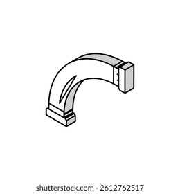 production pipeline isometric icon vector. production pipeline sign. isolated symbol illustration