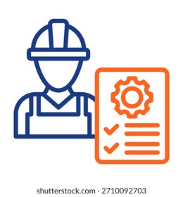 Icono de planificación de producción Ilustración vectorial de color
