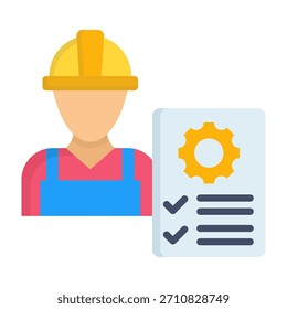 Icono de planificación de producción Ilustración vectorial plana