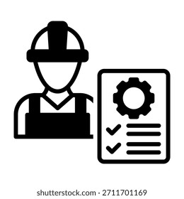 Icono de planificación de producción Ilustración vectorial mixta