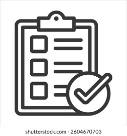 Production Planning Outline Icon Vector Illustration