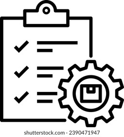 production planning system icon vector