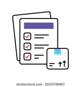 Production Priorities Vector Filled outline illustration style icon. EPS 10 file