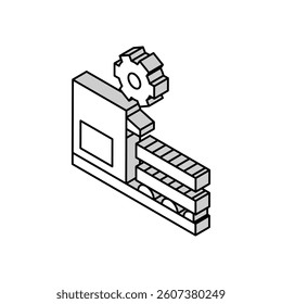 production rebar isometric icon vector. production rebar sign. isolated symbol illustration