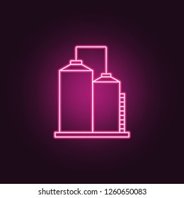 production tanks icon. Elements of Manufacturing in neon style icons. Simple icon for websites, web design, mobile app, info graphics