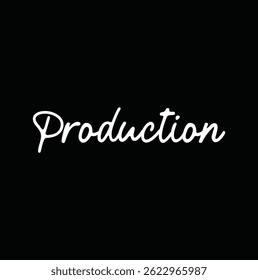 production text for T-shirt print and other use on black background.
