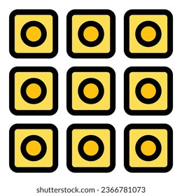 Production tile icon outline vector. Construction surface. Ceramic interior color flat