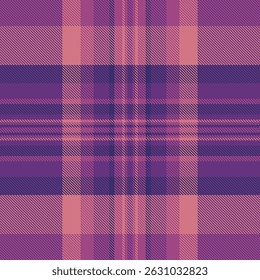 Production vector background plaid, trousers check pattern textile. Performance seamless texture fabric tartan in violet and red colors palette.