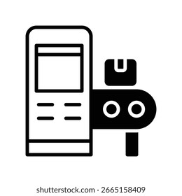 Production Vector for Factory Output and Supply, Factory icon with chart, industrial process and distribution