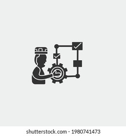 Production vector icon illustration sign