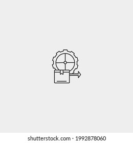 Produktionsvektorsymbol-Illustrationszeichen