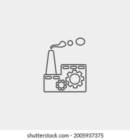 Indicador de icono del vector de producción