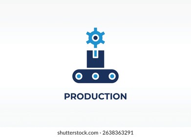 PRODUCTION vector, icon or logo sign isolated symbol illustration