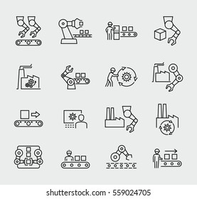 Production vector icons - Shutterstock ID 559024705