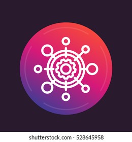 production vector line icon