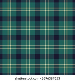 Production vector textile fabric, factory check background pattern. Wrapping tartan seamless texture plaid in pastel and teal colors palette.