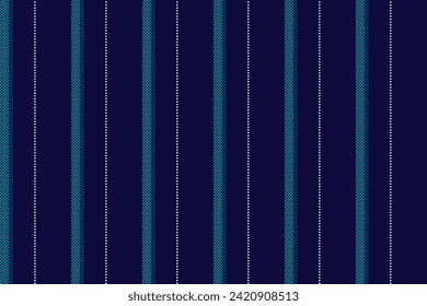 Production vertical texture fabric, clothes lines stripe seamless. Royalty textile vector background pattern in dark and tyrolite blue green color.
