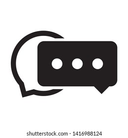 	
Productive dialogue icon vector - Speech bubbles and chat symbol. Discussion, conversation and communication.