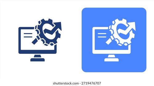 Productive GlyphTwo-tone color and contrasting background icon illustration