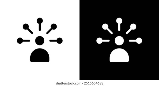 Productive man icon logo set vector