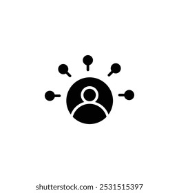Produktives Man Icon Webdesign in Vektorgrafik