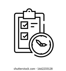 Productive management line icon, concept sign, outline vector illustration, linear symbol.