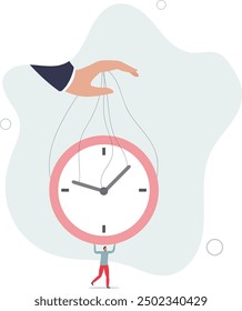 productive project manager concept.flat design with people.