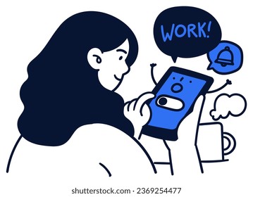 Productive - Work flow - Workplace Vector Illustration