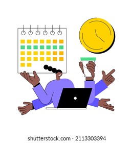Productivity abstract concept vector illustration. Employee performance measurement, efficiency of production, productivity software, effective management, improve workplace abstract metaphor.