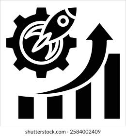 Productivity Boost Icon Element For Design