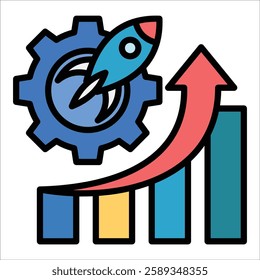 Productivity Boost Icon Element For Design