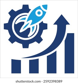 Productivity Boost Icon Element For Design