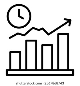Productivity Chart Icon Element For Design