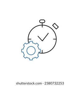 Productivity concept line icon. Simple element illustration. Productivity concept outline symbol design.