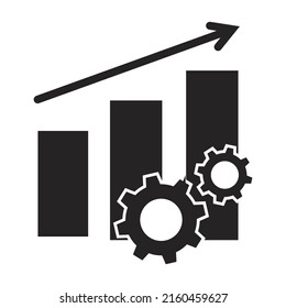 Productividad icono creativo vector de stock para diseño gráfico, logo, sitio web, medios sociales, aplicación móvil, ilustración ui