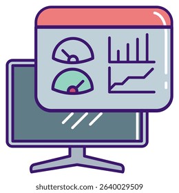 Productivity Dashboard icon represented by Productivity Dashboard Lineal Color style.
