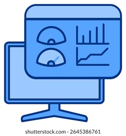 Ícone do Painel de controle de produtividade representado pelo estilo Azul do Painel de controle de produtividade.