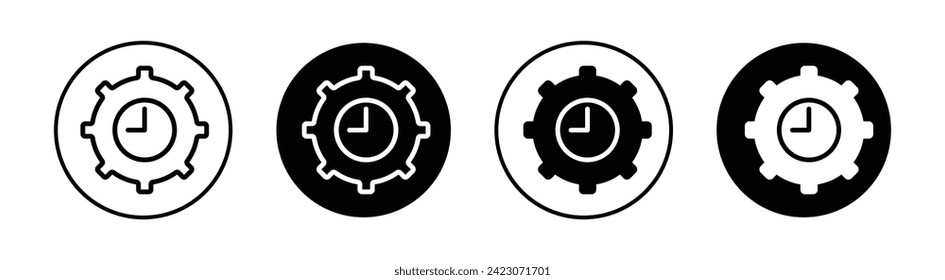 Productivity and efficiency vector line icon illustration.