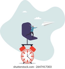 Productivity and efficiency in work, procrastination or time management or project deadline,character for design.