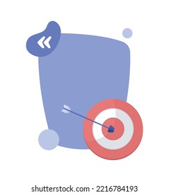Los objetivos de productividad citan un cuadro de texto con un objeto plano. Lograr mejoras. Administración de tareas. Burbuja de voz con ilustración editable de dibujos animados. Cotización creativa aislada en fondo blanco