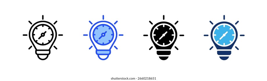 Produktivitäts-Hacks Symbolsammlung mit mehreren Stilen