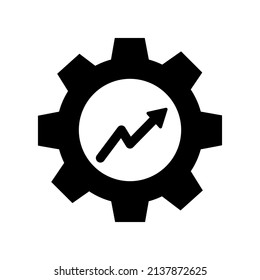 Productivity icon. Black filled vector illustration. Productivity symbol on white background. Can be used in web and mobile.