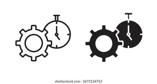Productivity icon Black and White Vector Graphic