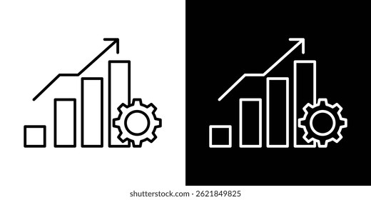 Productivity icon concept stroke on white background