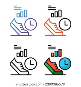 Productivity icon design in four variation color