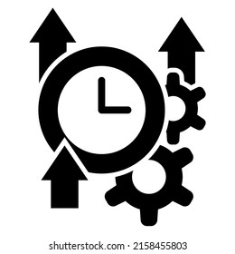 Diseño de iconos de productividad, ilustración vectorial, mejor utilizado para presentaciones