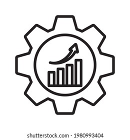 Productivity Icon Design Vector Template Illustration In Trendy Flat Style